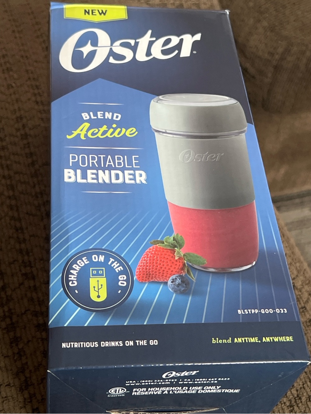 Oster Blend Active Portable USB Rechargeable Blender BLSTPP-G00-033
